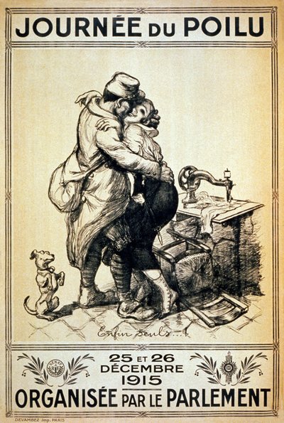 Enfin seuls - Jour du Poilu, 1915 - Adolphe Leon Willette